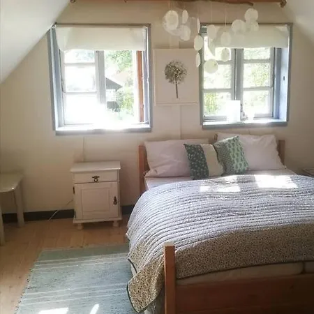 אכסניה Gemuetliches Reetdachhaus Mit Kaminofen *