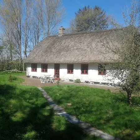 אכסניה Gemuetliches Reetdachhaus Mit Kaminofen